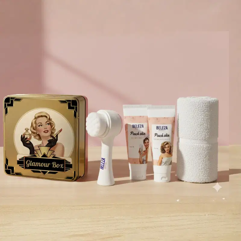Kit Presente Limpeza e Esfoliação com lata decorada Beleza Express