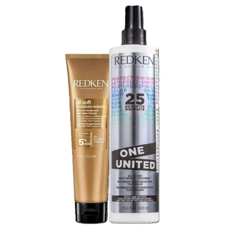 Kit Redken All Soft Moisture Restore + One United 25 Benefits Salon (2 Produtos)