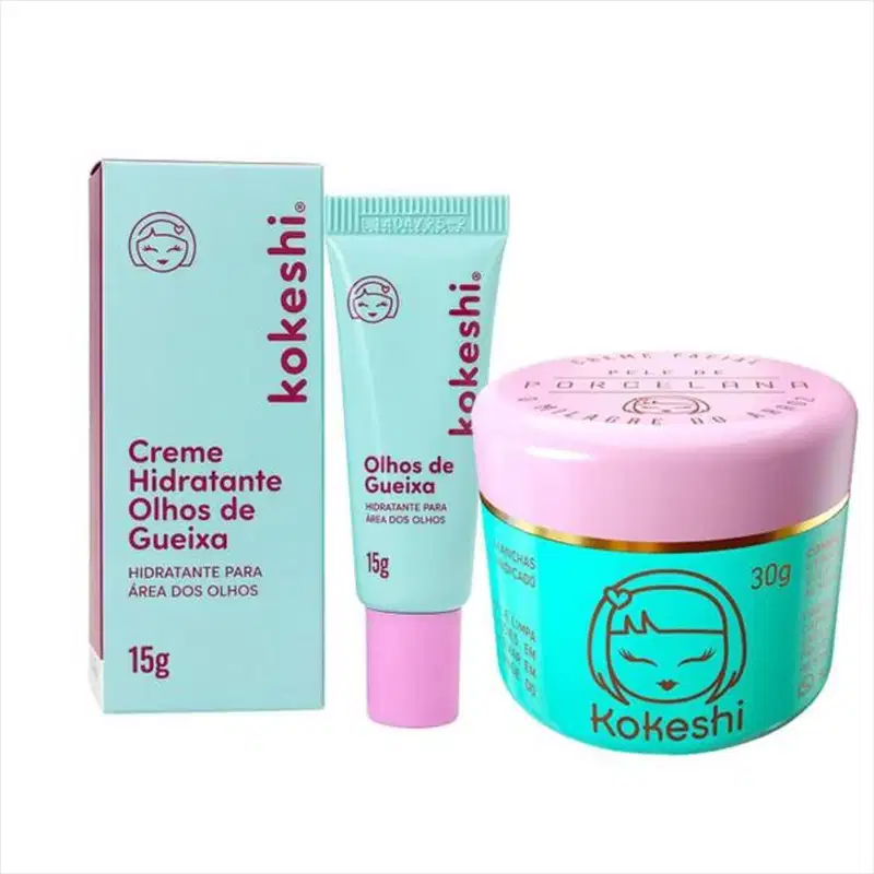 Kit Kokeshi Pele de Porcelana + Olhos de Gueixa Hidratante