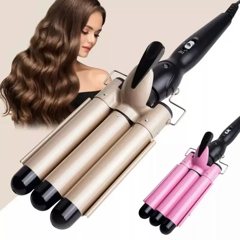 Kit secador 5 em 1, spray de brilho e modelador triondas