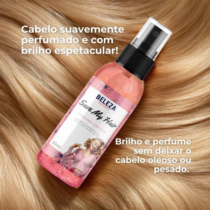 Kit secador 5 em 1 e perfume capilar Beleza Express