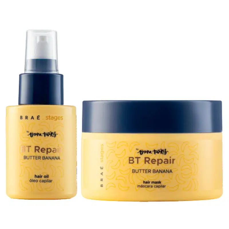Kit Braé Stages By Bruna Tavares Óleo Condicionante Repair Butter Banana 60ml + Máscara Condicionante Repair Butter Banana 200g