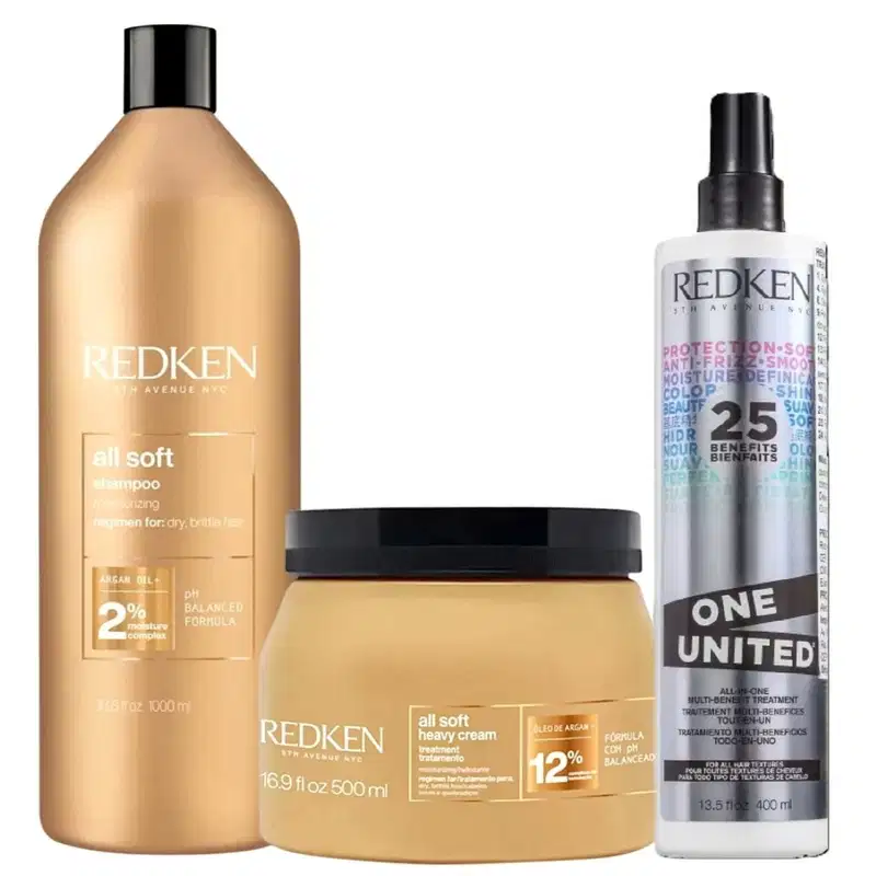 Trio Redken All Soft with One United G (3 produtos)
