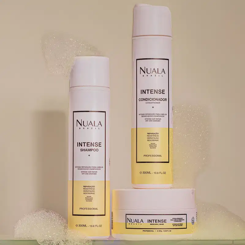 Kit Nuala Reconstrução Intense Shampoo + Condicionador + Máscara + Leave-in (4 Produtos)