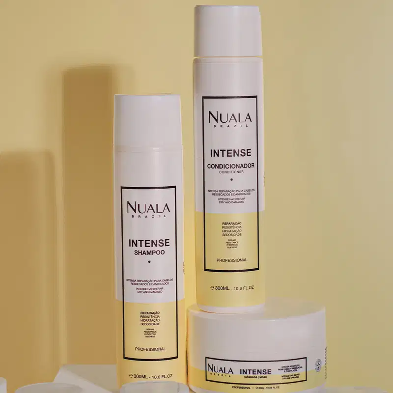 Kit Nuala Reconstrução Intense Shampoo + Condicionador + Máscara + Leave-in (4 Produtos)