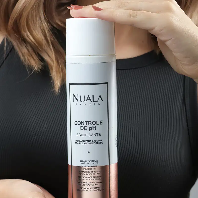 Kit Nuala Progressiva Orgânica Sem Formol 1L + Acidificante Controle de PH (2 Produtos)