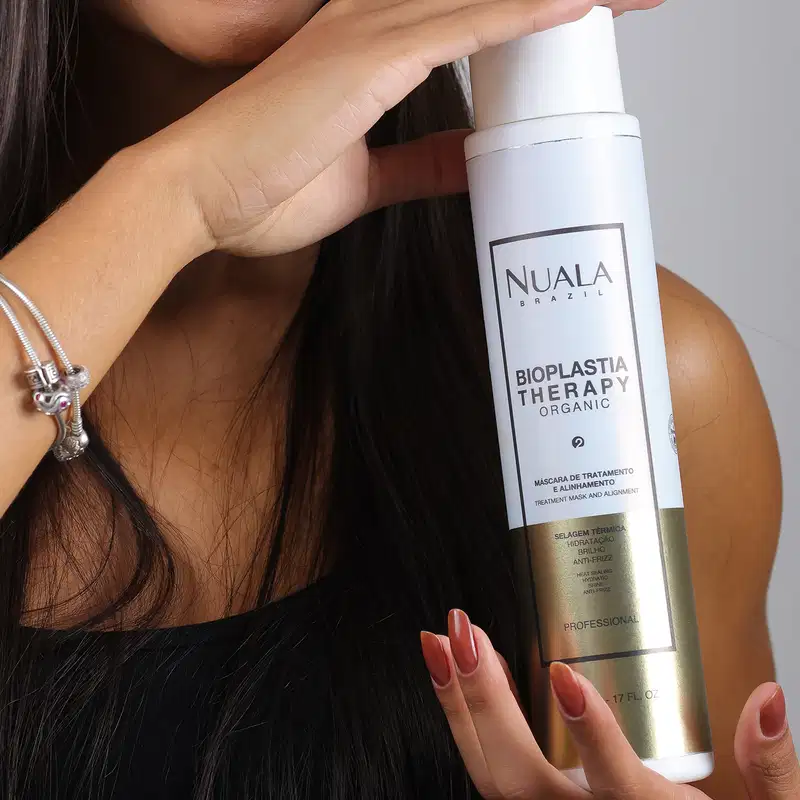 Kit Nuala Progressiva Orgânica Sem Formol 1L + Acidificante Controle de PH (2 Produtos)