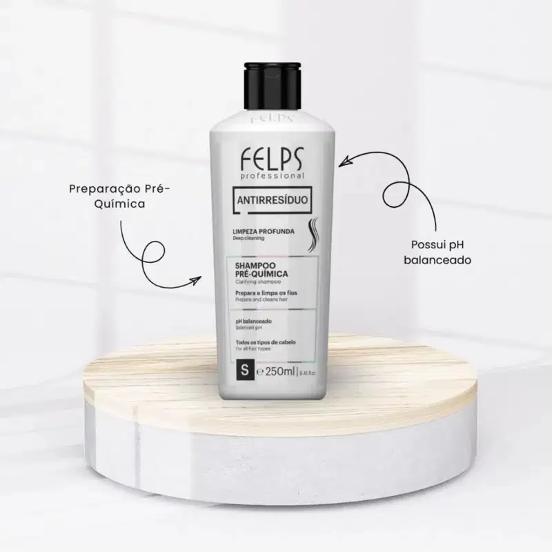 Kit Shampoo Antiresíduos 250ml + XBTX Quiabo 300g - Felps Professional.