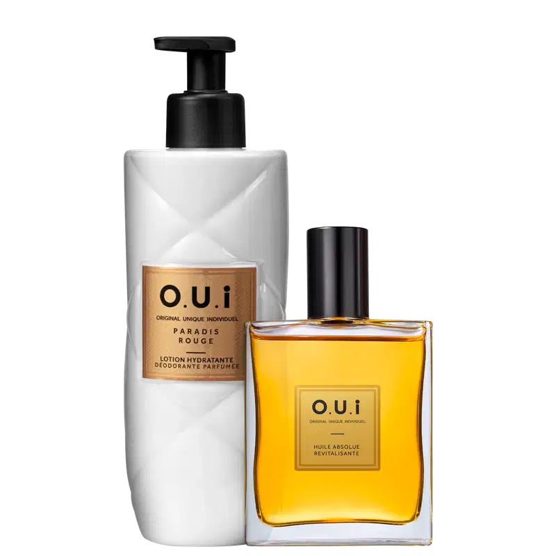 Kit O.U.i Paradis Rouge & Rouge Luxe - Loção Hidratante Desodorante Corporal 400ml + Óleo Absoluto Revitalizante 100ml