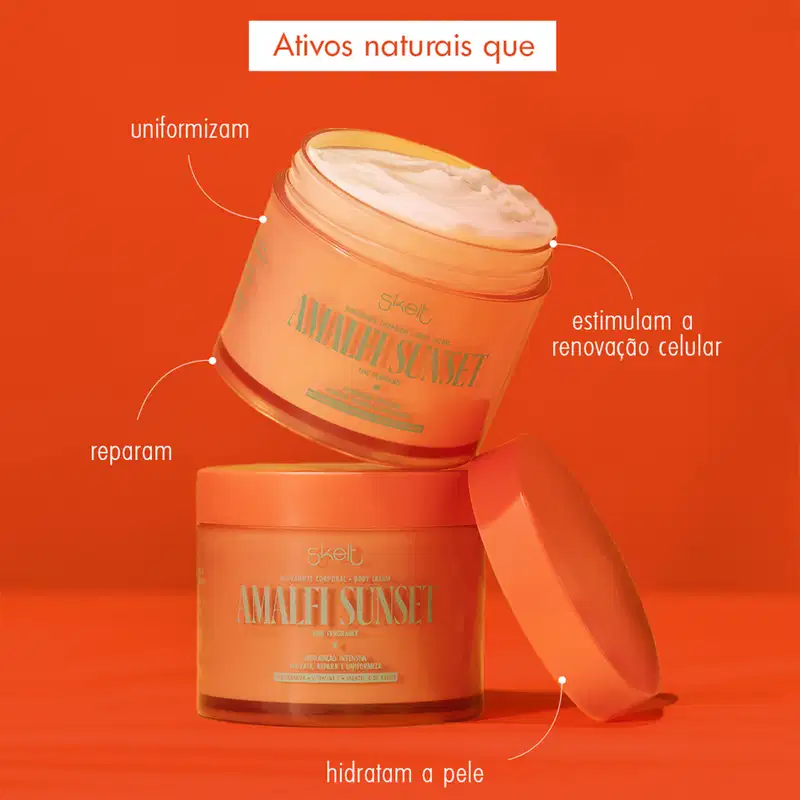 Kit Skelt Red Carpet Glow Hidratante Corporal Amalfi Sunset Mousse (2 produtos)