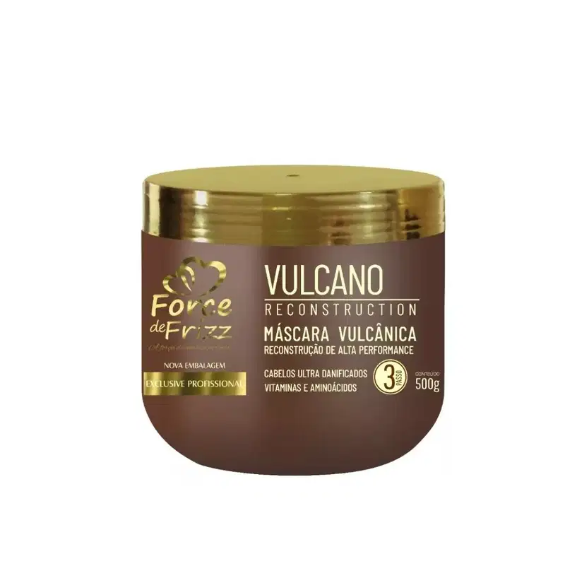 Kit Reconstrução Capilar Profissional Vulcano - Tratamento, Hidratação e Brilho
