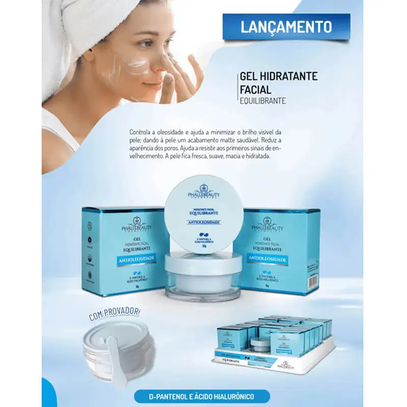 Phállebeauty Equilibrante - Gel Hidratante Facial Antioleosidade 35g