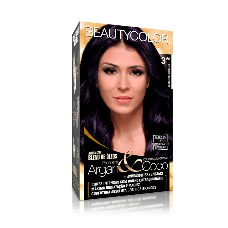 Tintura Beauty Color 3.66 Castanho Purpura