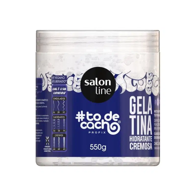 Gelatina Capilar Salon Line #todecacho Hidratante Cremosa. Volumetria de 550g.