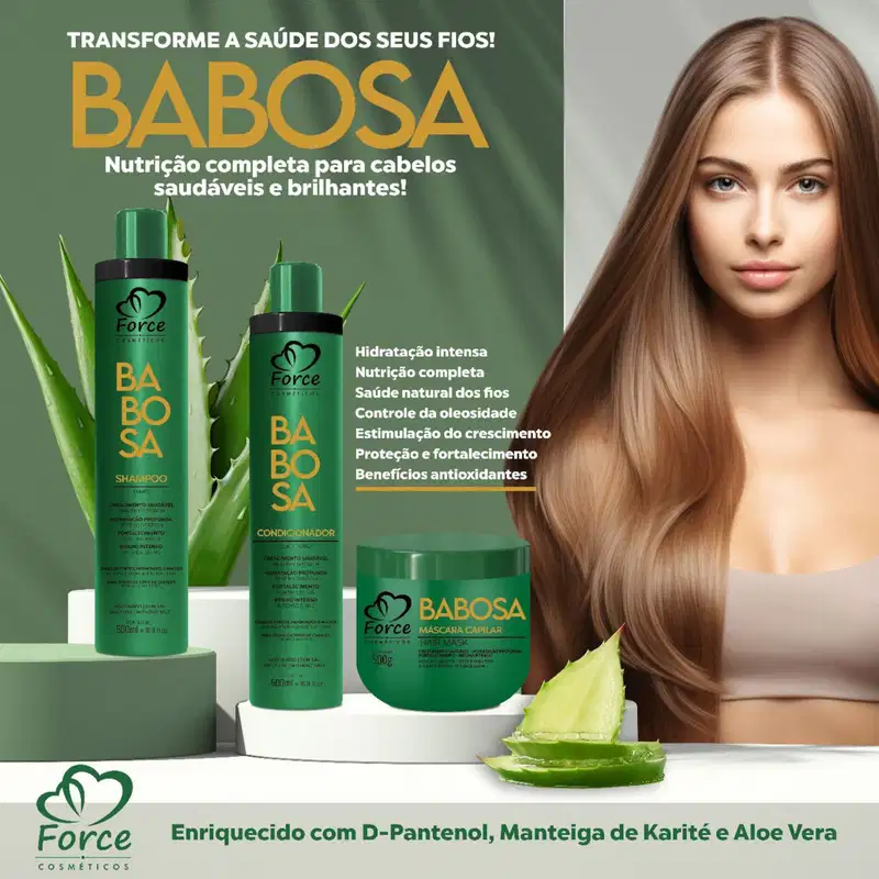 Kit Nutrição Capilar Shampoo e Condicionador Bomba de Vitaminas e Babosa 4x500ml