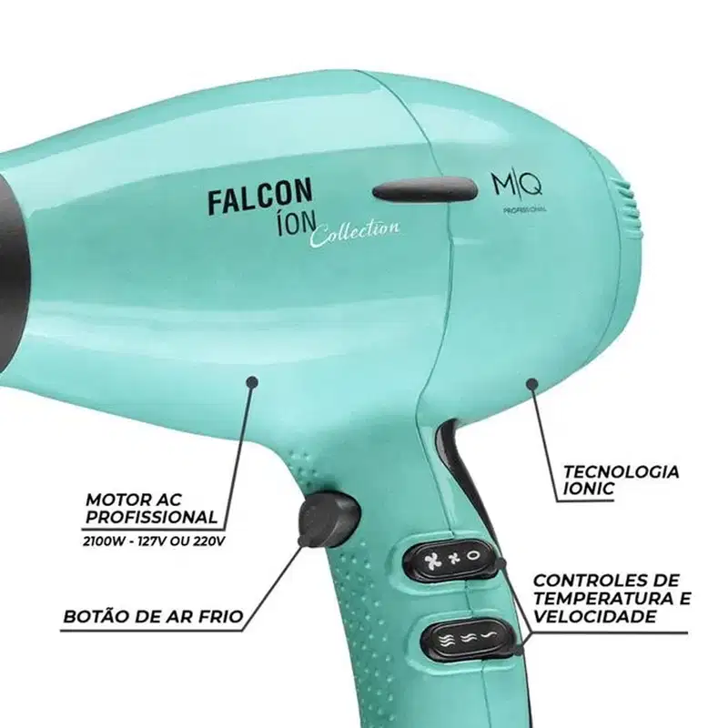 MQ Professional Falcon Acqua Verde - Secador 220V
