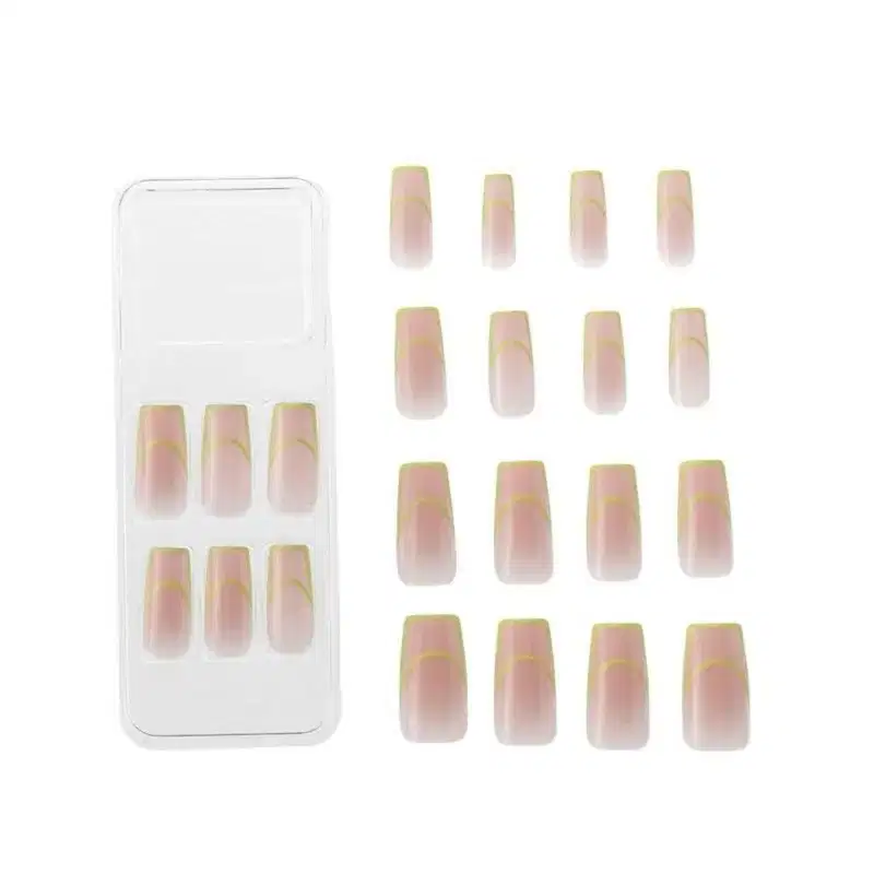 Unhas Postiças Kiss Ny Gel Extend Quadrada Com 24un Gn03b