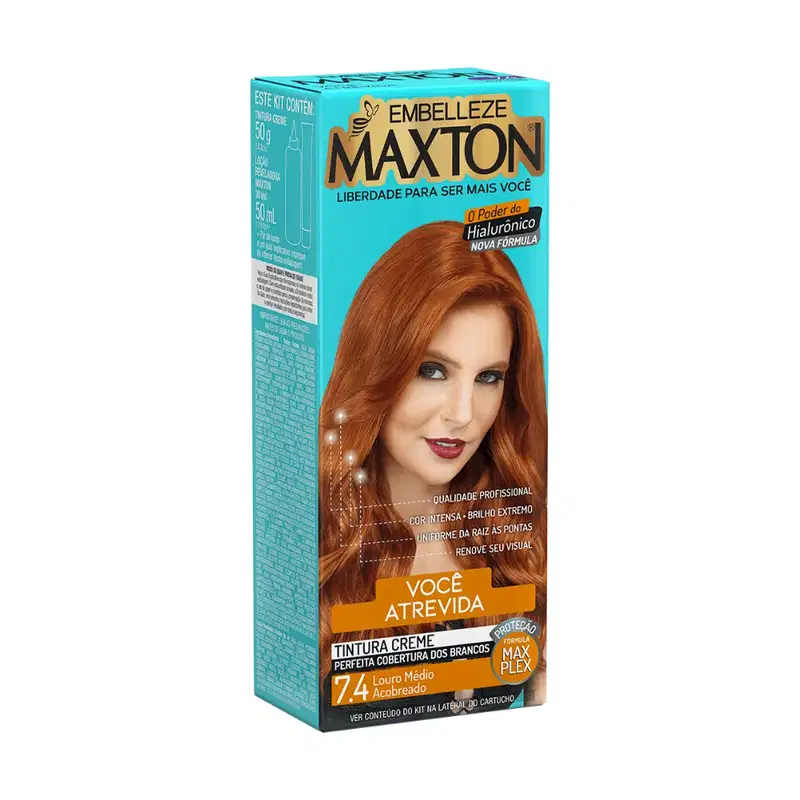 Maxton 7.4 Louro Médio Acobreado - Tintura Creme 158g