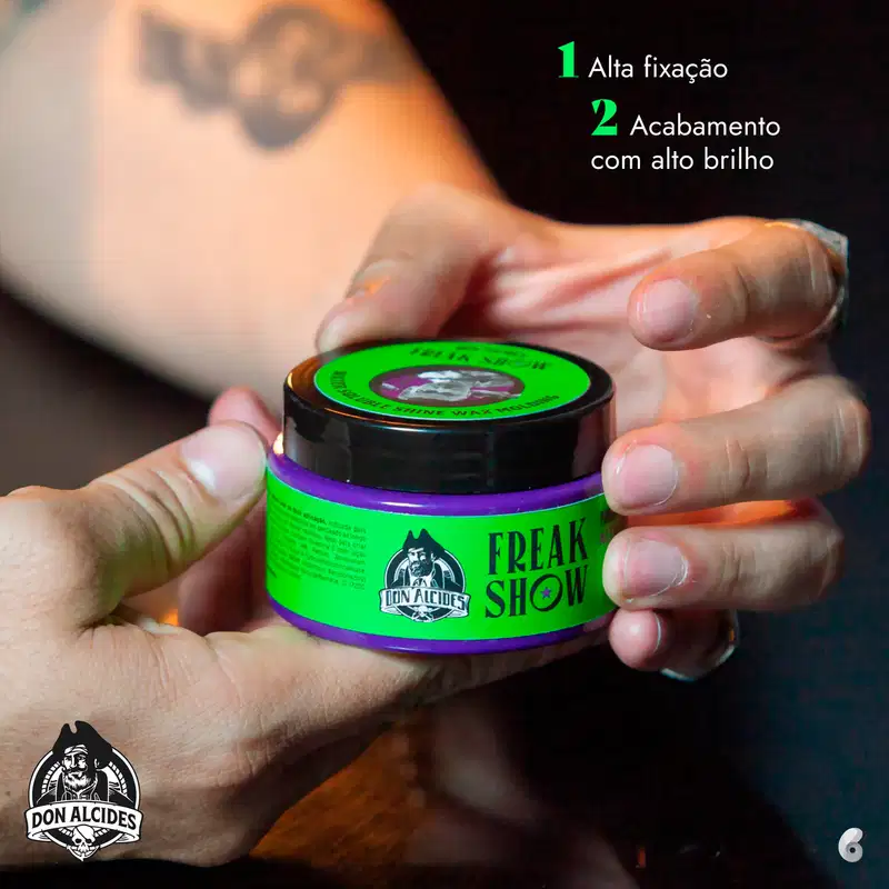 Don Alcides Freak Show Brilho - Pomada Modeladora 80g