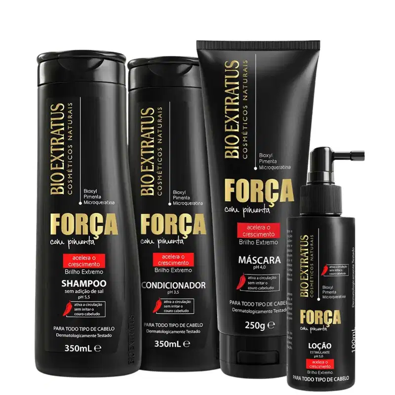 Kit Bio Extratus Força com Pimenta Quarteto Loção (4 Produtos)