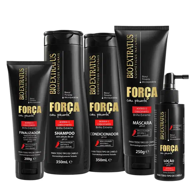 Kit Bio Extratus Força com Pimenta Completo (5 Produtos)