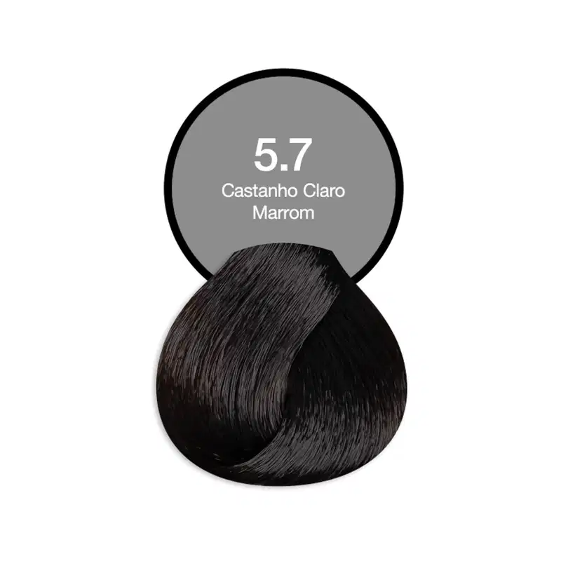 Kit Acquaflora Coloração 5.7 Castanho Claro Marrom + Água Oxigenada 30 Volumes (2 Produtos)