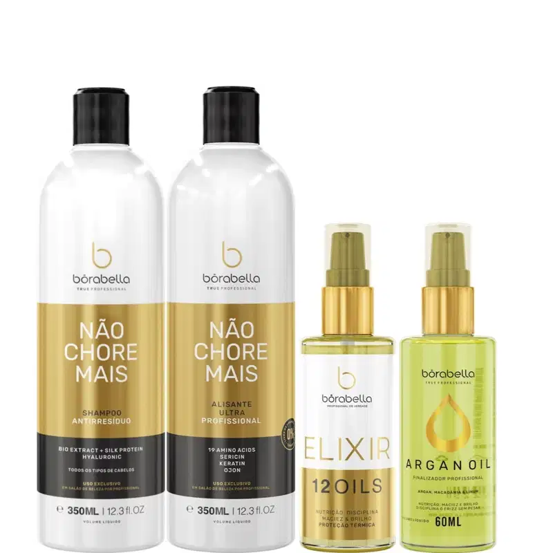 Borabella Kit Não Chore Mais 2x350ml + Fluido 300ml + Elixir