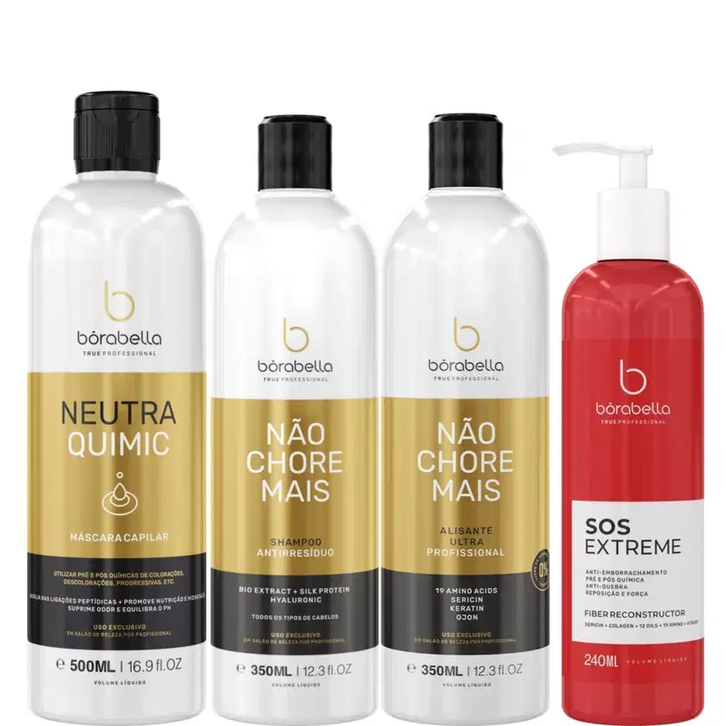 Borabella NeutraQuimic 500ml + Kit Não Chore Mais 350ml + SOS