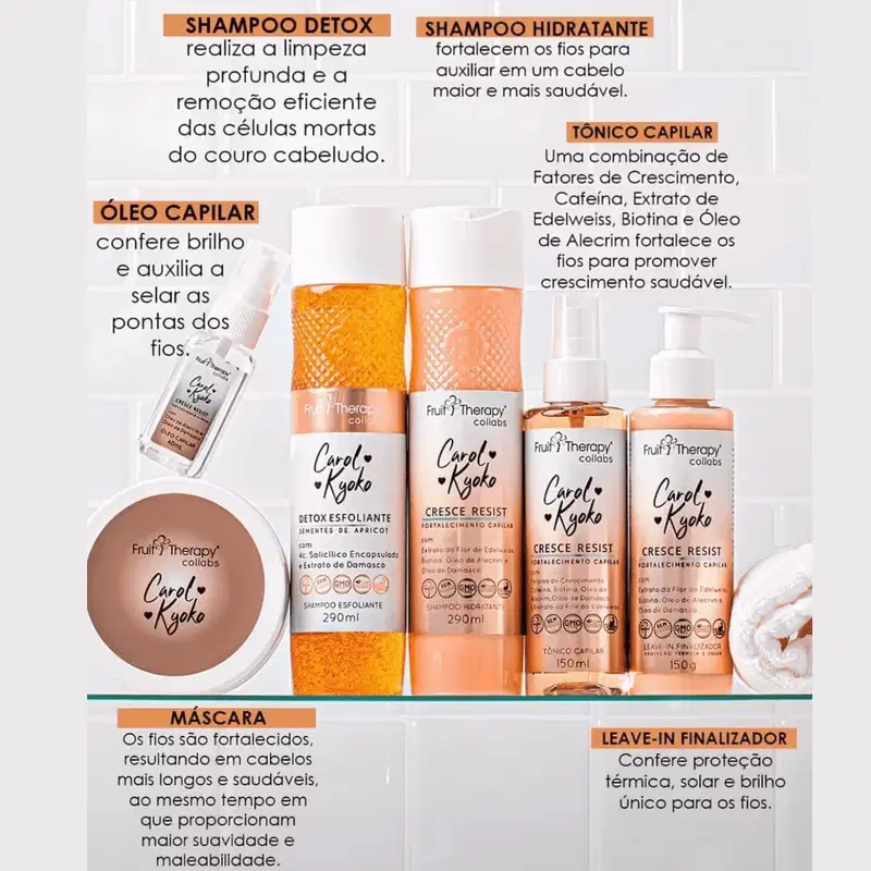 Left Cosméticos Fruit Therapy Collabs Carol Kyoko Cresce Resist - Shampoo Hidratante 290ml