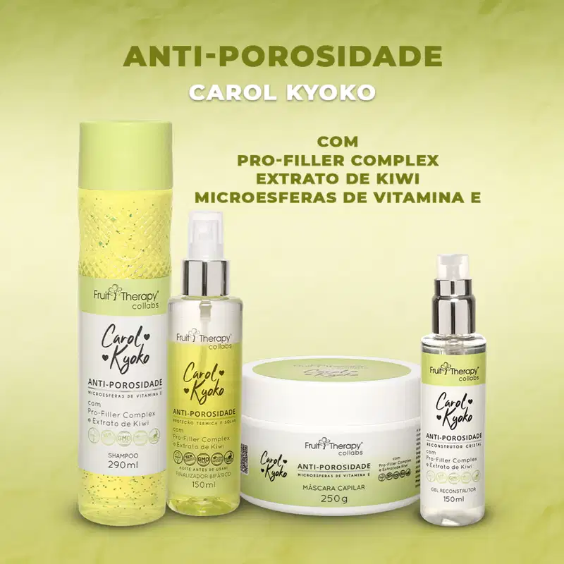 Left Cosméticos Fruit Therapy Collabs Carol Kyoko - Gel Reconstrutor Antiporosidade 150ml