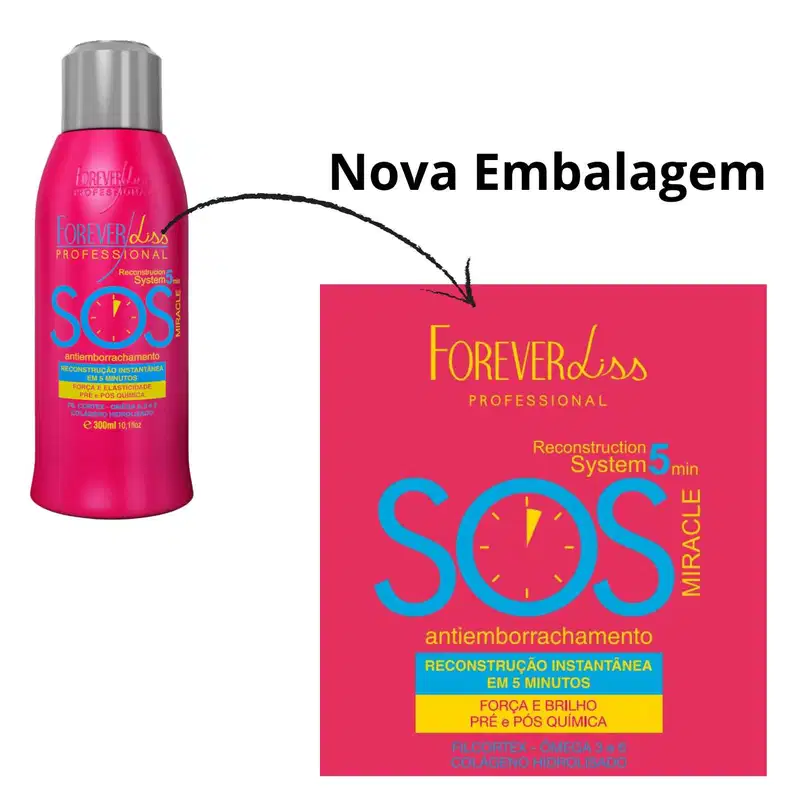 Kit Forever Liss Sos Modelador Xo Frizz Pente Beauty Secret