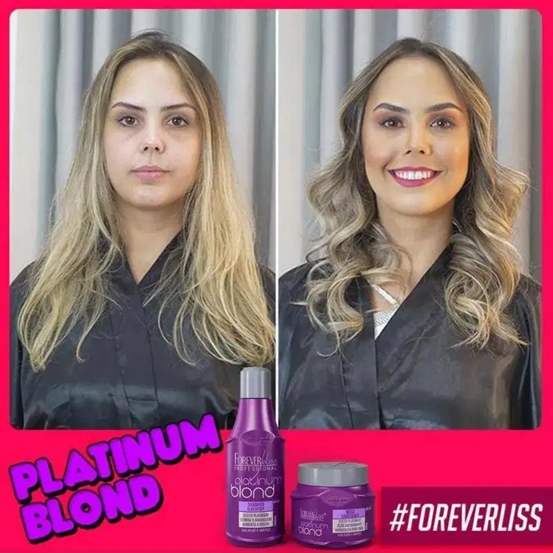 Kit Forever Liss Platinum Blond Matização Shampoo E Mascara