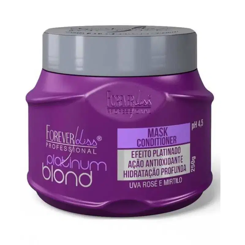 Kit Forever Liss Platinum Blond Matização Shampoo E Mascara