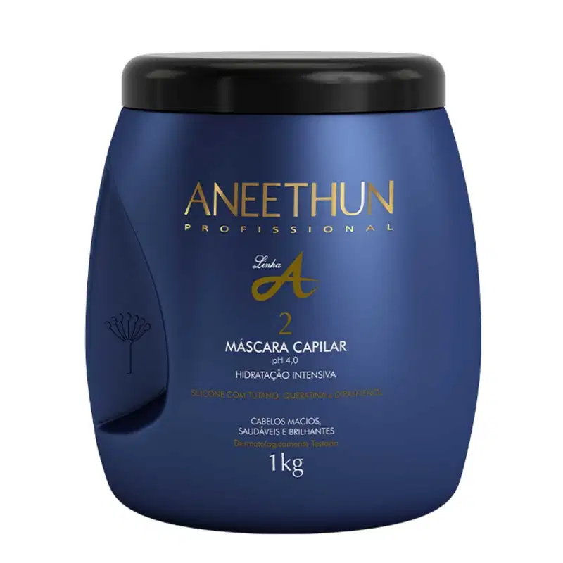 Kit Creme De Silicone E Mascara Aneethun 1 Litro 1Kg Linha A