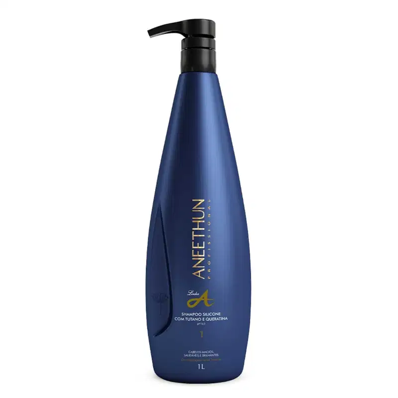 Kit Creme De Silicone E Shampoo Aneethun 1 Litro Linha A