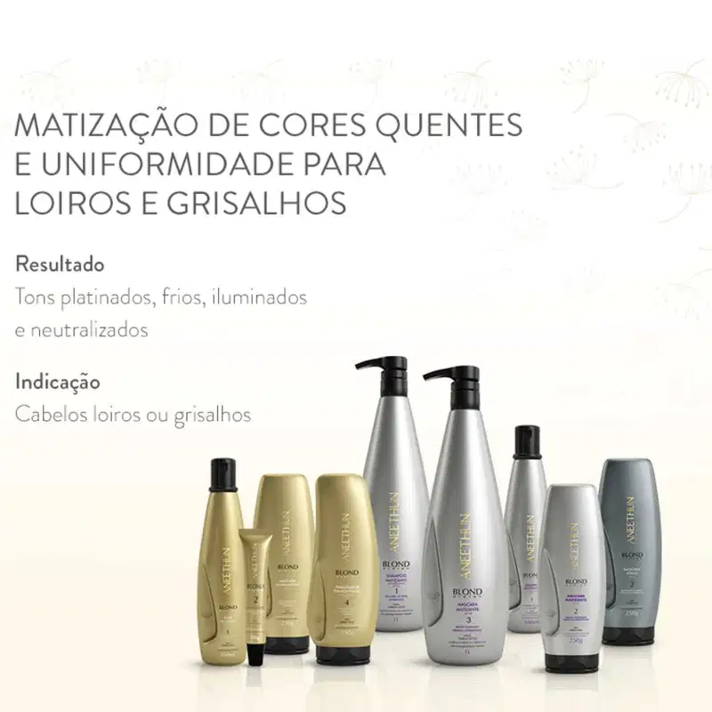 Kit Mascaras Matizante Blond System Cinza Aneethun Profissional