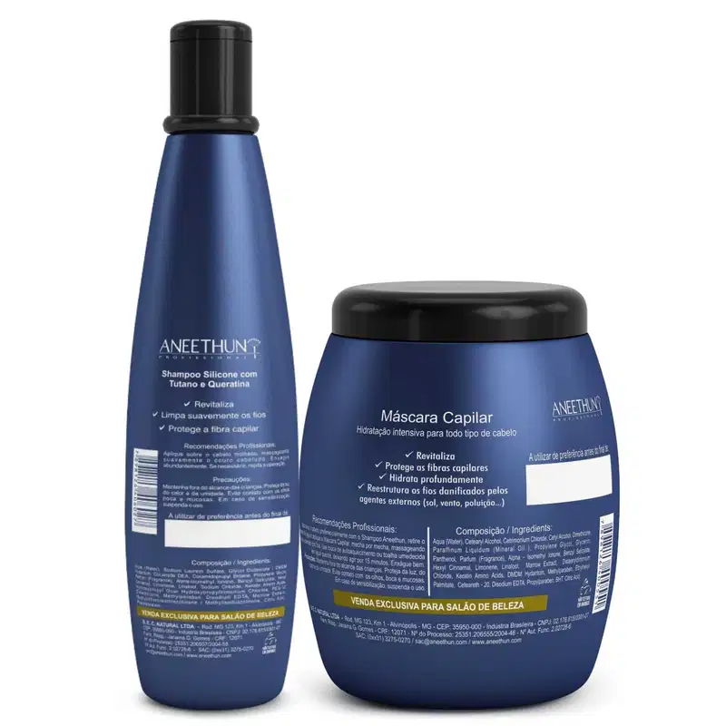 Kit Linha A Profissional Shampoo 4x300ml + Mascara 2x500g