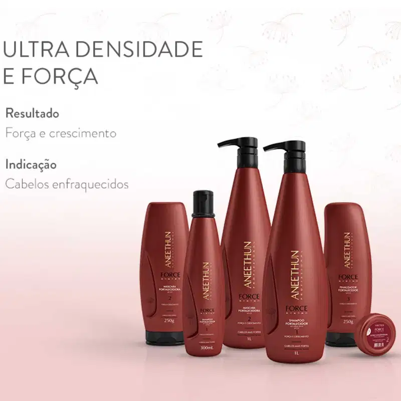 Kit Shampoo e Máscara Aneethun Force System Fortalecedor