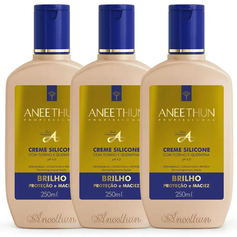 Kit Creme De Silicone Aneethun Linha A 250ml Cada 3 Unidades