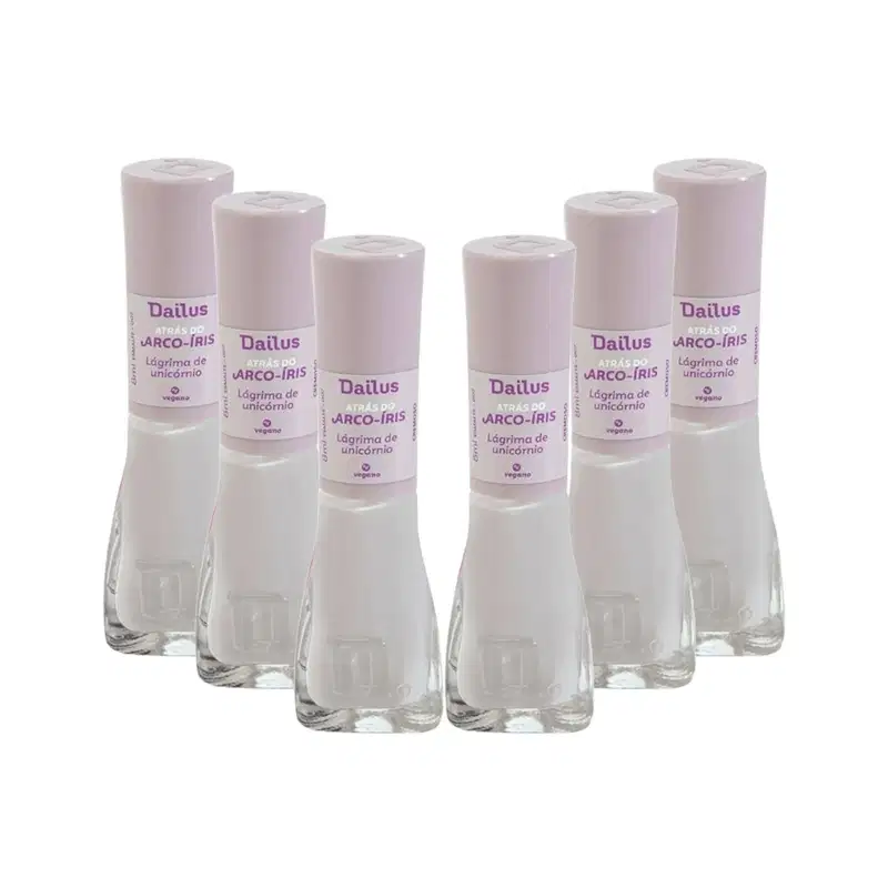Kit Esmaltes Dailus Cremoso Coleção Atras Do Arco Íris - Lagrimas De Unicórnio (6 unidades)