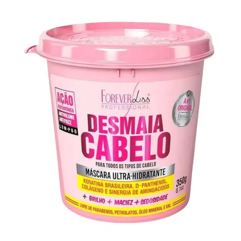 Kit Desmaia Cabelo Forever Liss Home Care Escova Rosa