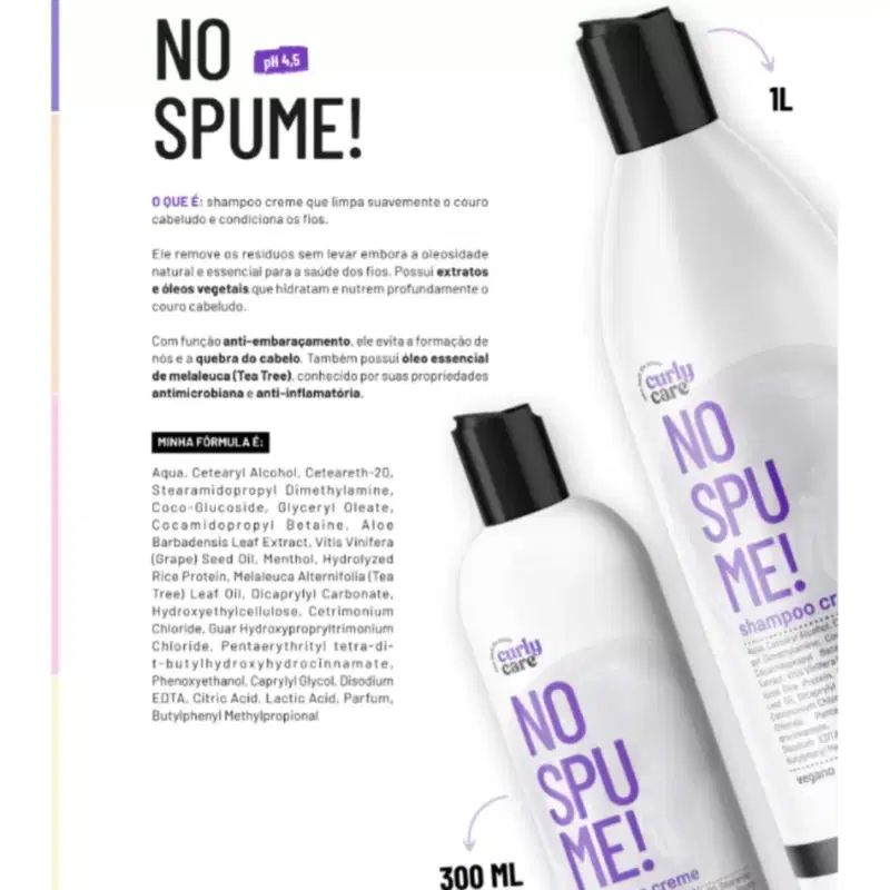 Curly Care, Kit No Spume Shampoo Creme e High Condidition 2x300ml