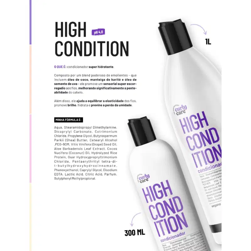 Curly Care, Kit No Spume Shampoo Creme e High Condidition 2x300ml