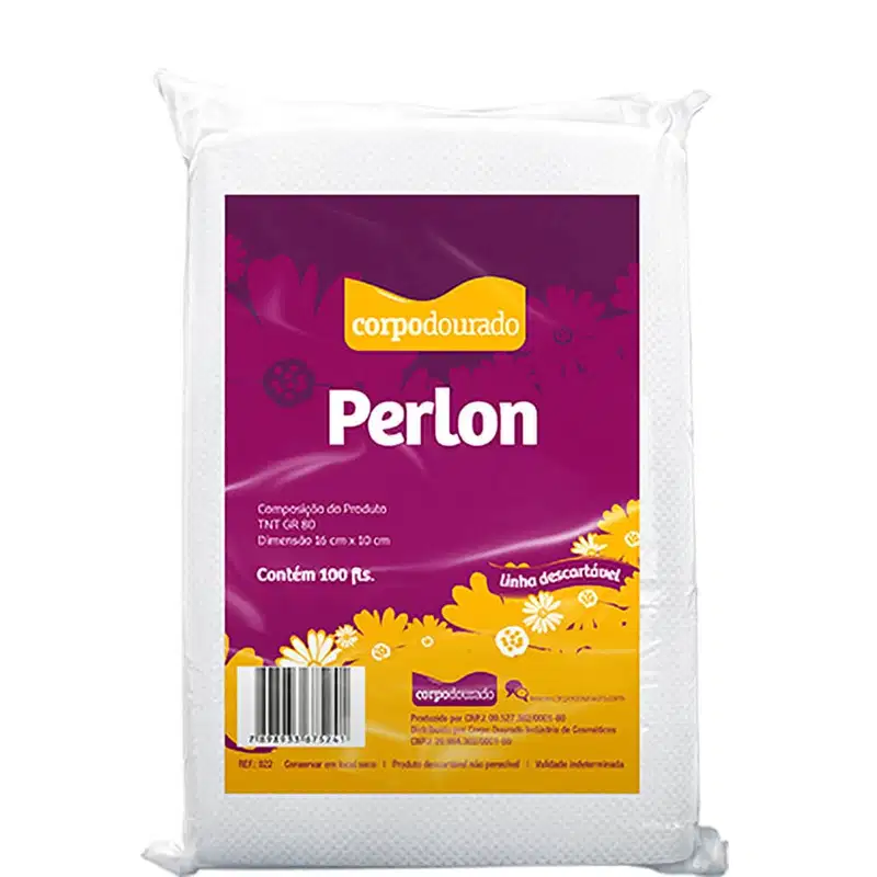 Corpo Dourado 10 x 16cm - Perlon para Depilação (100 Folhas)