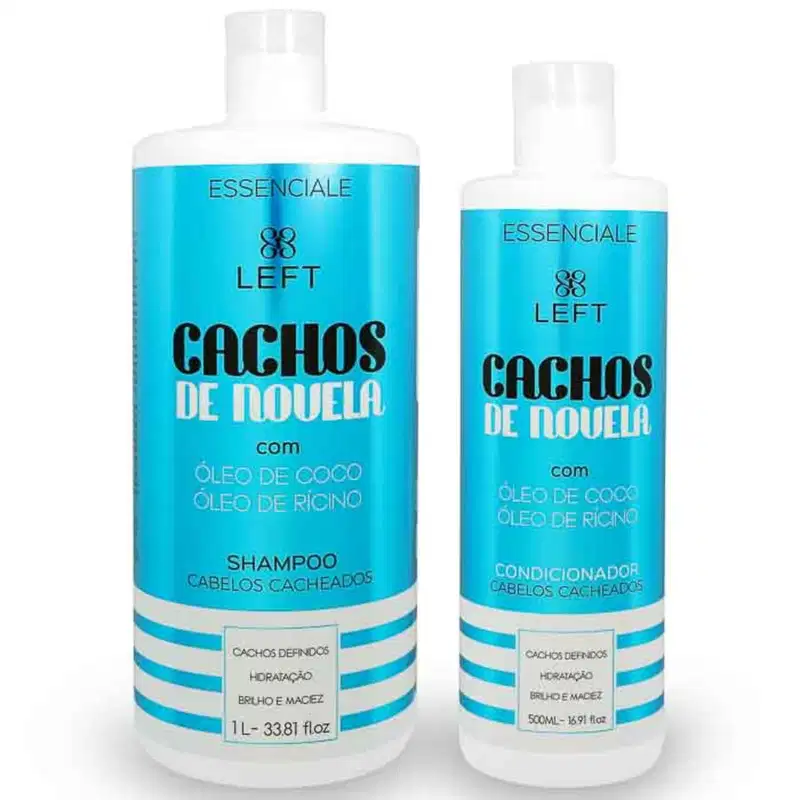 Kit Cachos de Novela Shampoo 1lt + Condicionador 500ml Mini Pack Essenciale