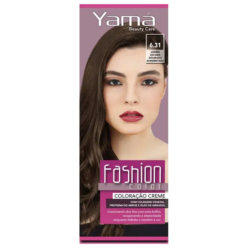 Yamá Beauty Care Fashion Color 6.31 Louro Escuro Dourado Acizentado - Coloração 60g