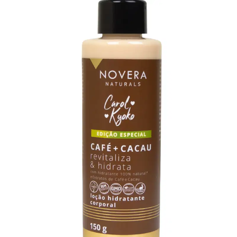 Left Cosméticos Novera Naturals Carol Kyoko Café + Cacau - Loção Hidratante 150g