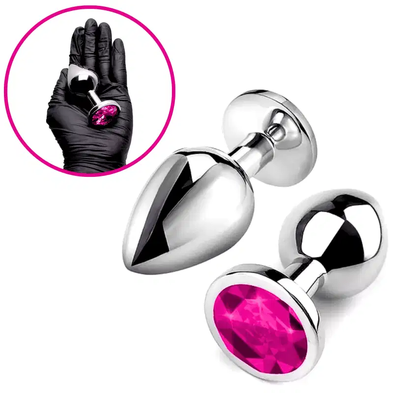 Plug Anal Sexy Import Cristal Joia M Rosa, 1 produto.
