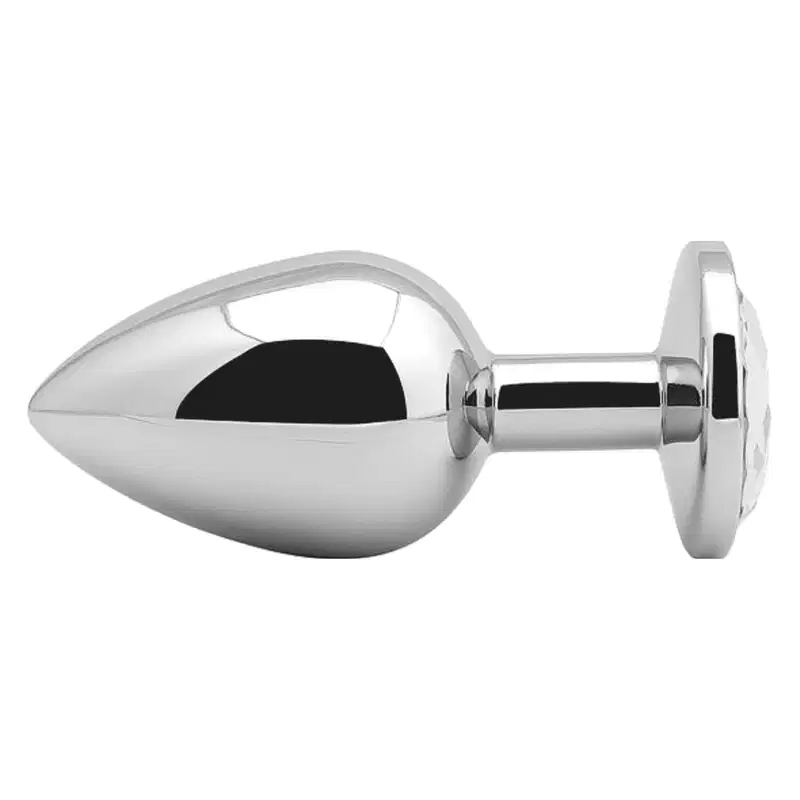 Plug Anal Médio Lite Plug com Joia Transparente