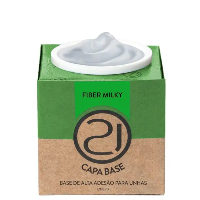 Gel Ecoline Fiber Milky - Capa Base Onefix 28g - Nails 21
